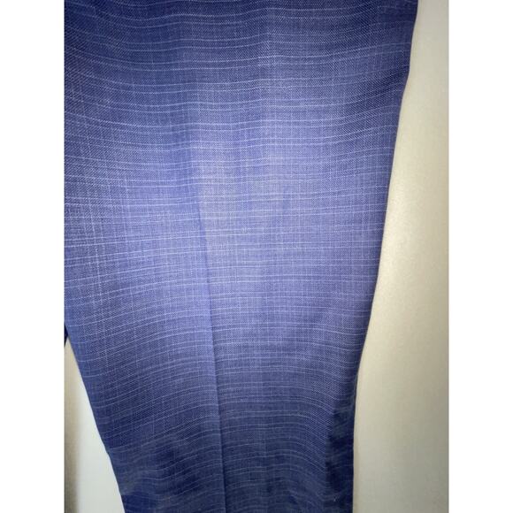 Hart Schaffner Marx Men's UNHEMMED Slacks New York Fit 44R‎ Blue Check NWT $155 - Picture 5 of 12
